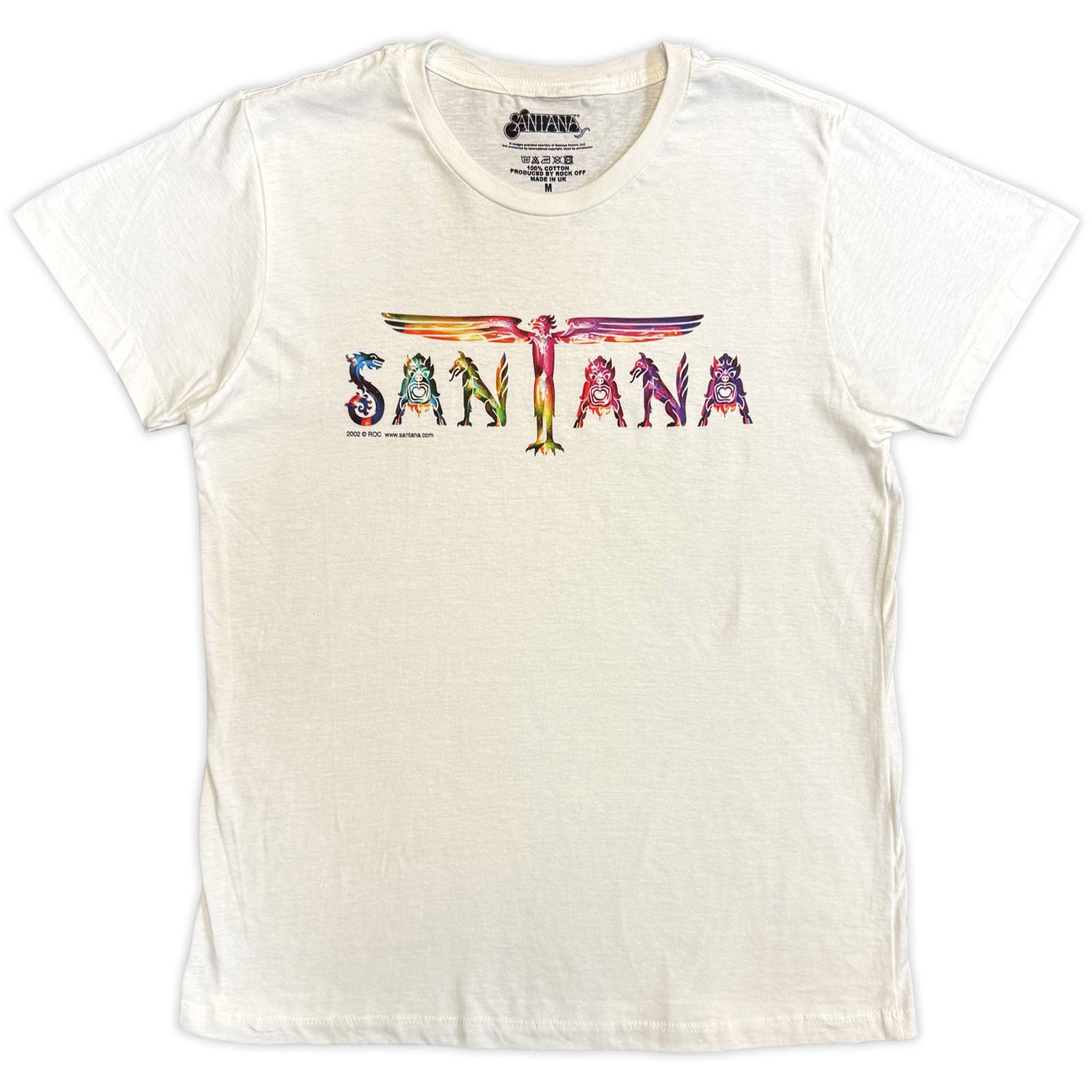 Santana Unisex T-Shirt: Angel Wings Logo (White)