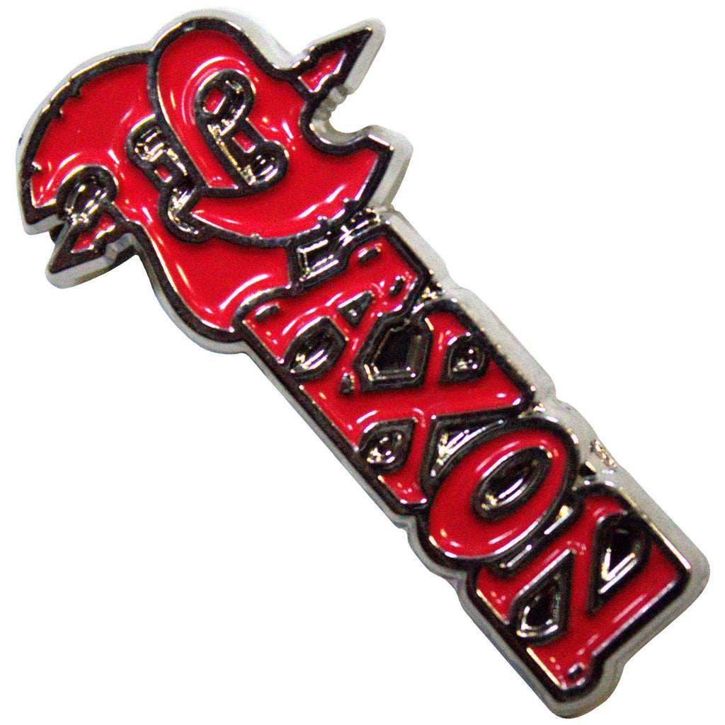 Saxon Pin Badge: Red Logo