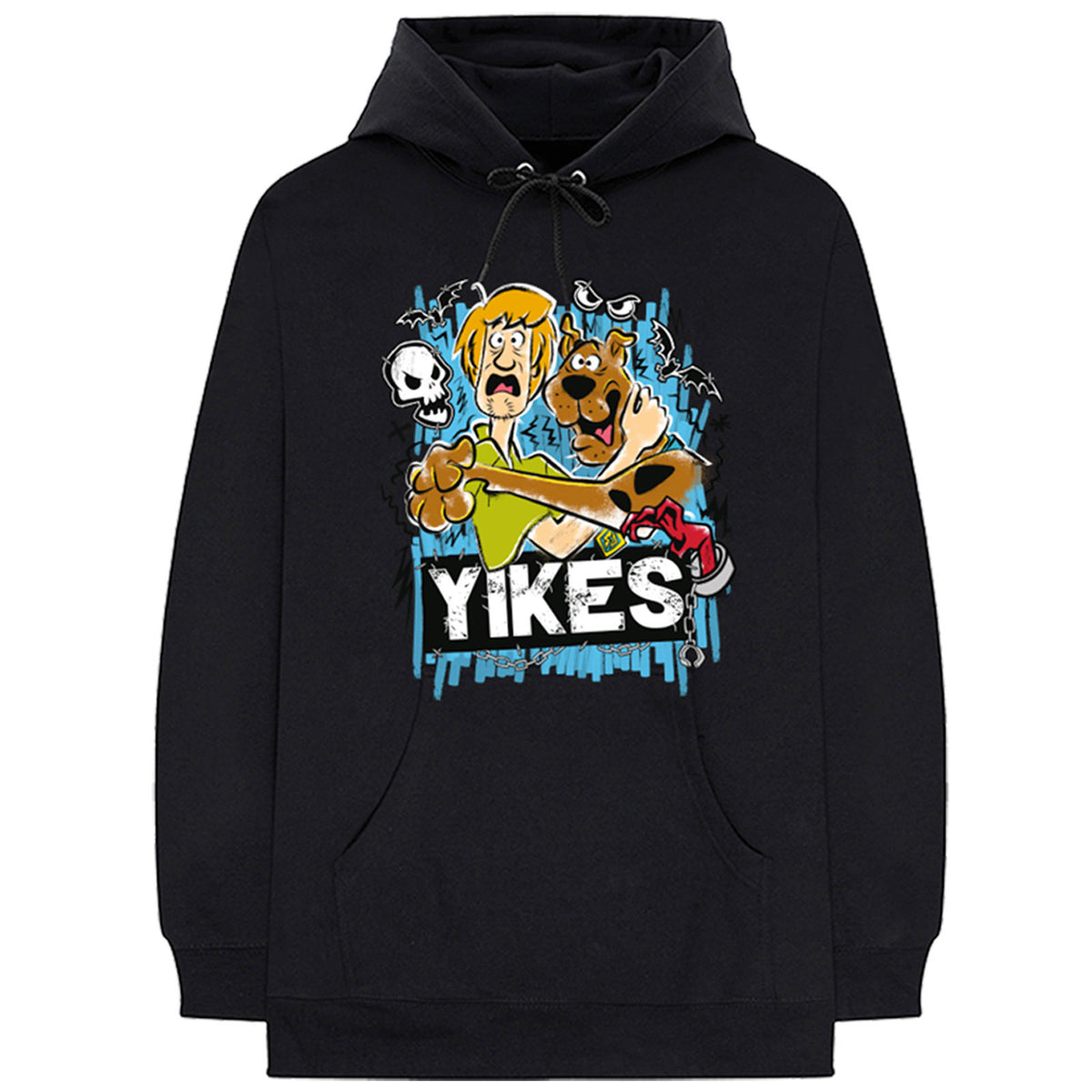 Scooby Doo Unisex Pullover Hoodie: Yikes! (Black)