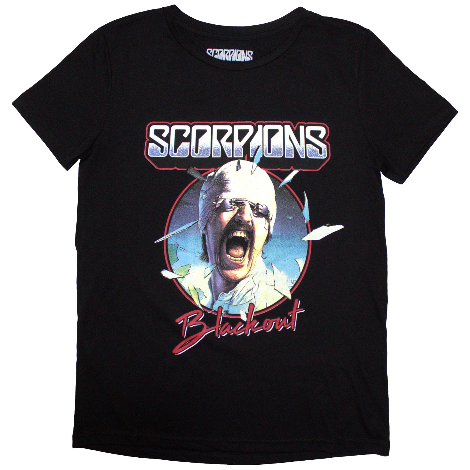 Scorpions Ladies T-Shirt: Blackout Tour '82 (Black) (Back Print)