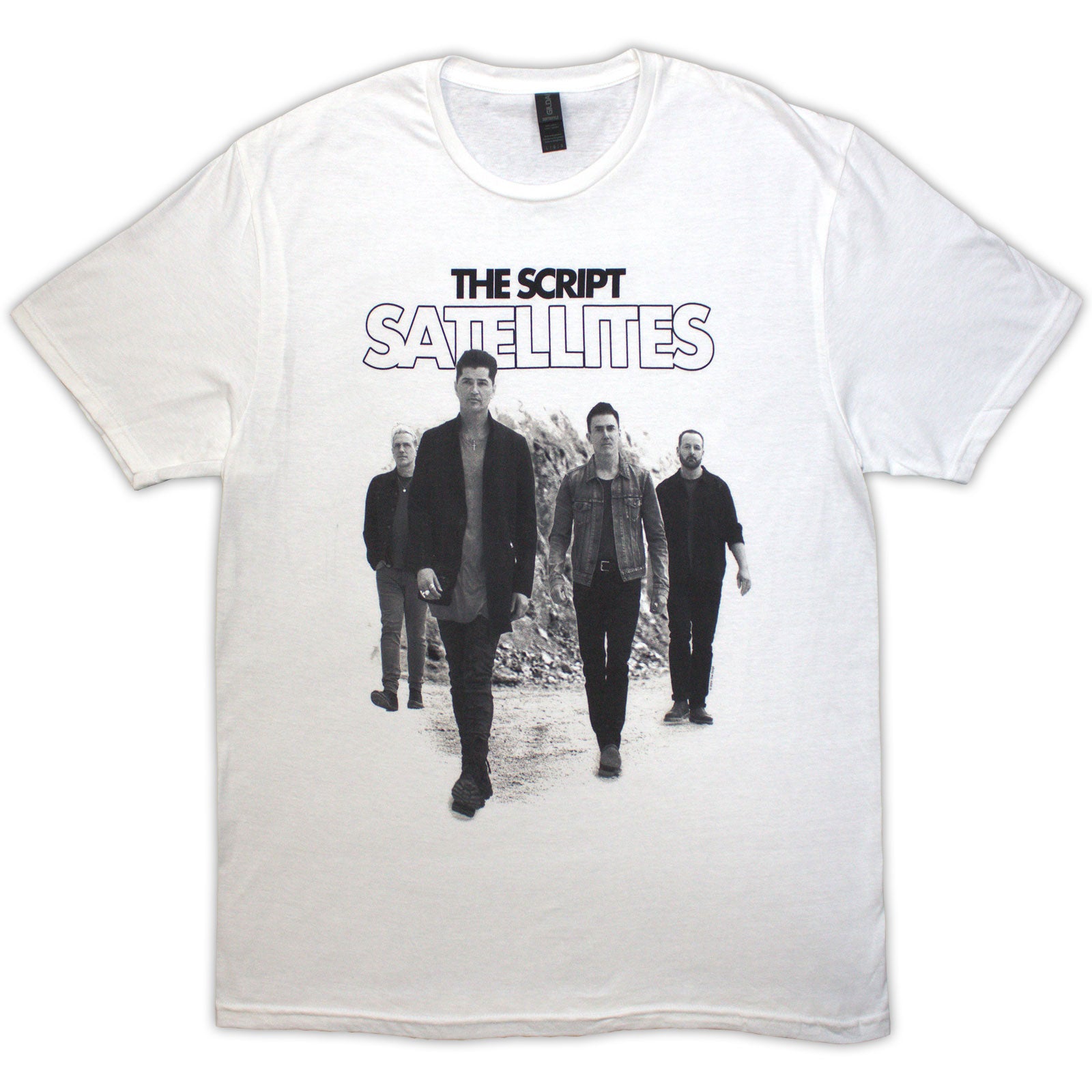 The Script Unisex T-Shirt: Satellites Photo (White)