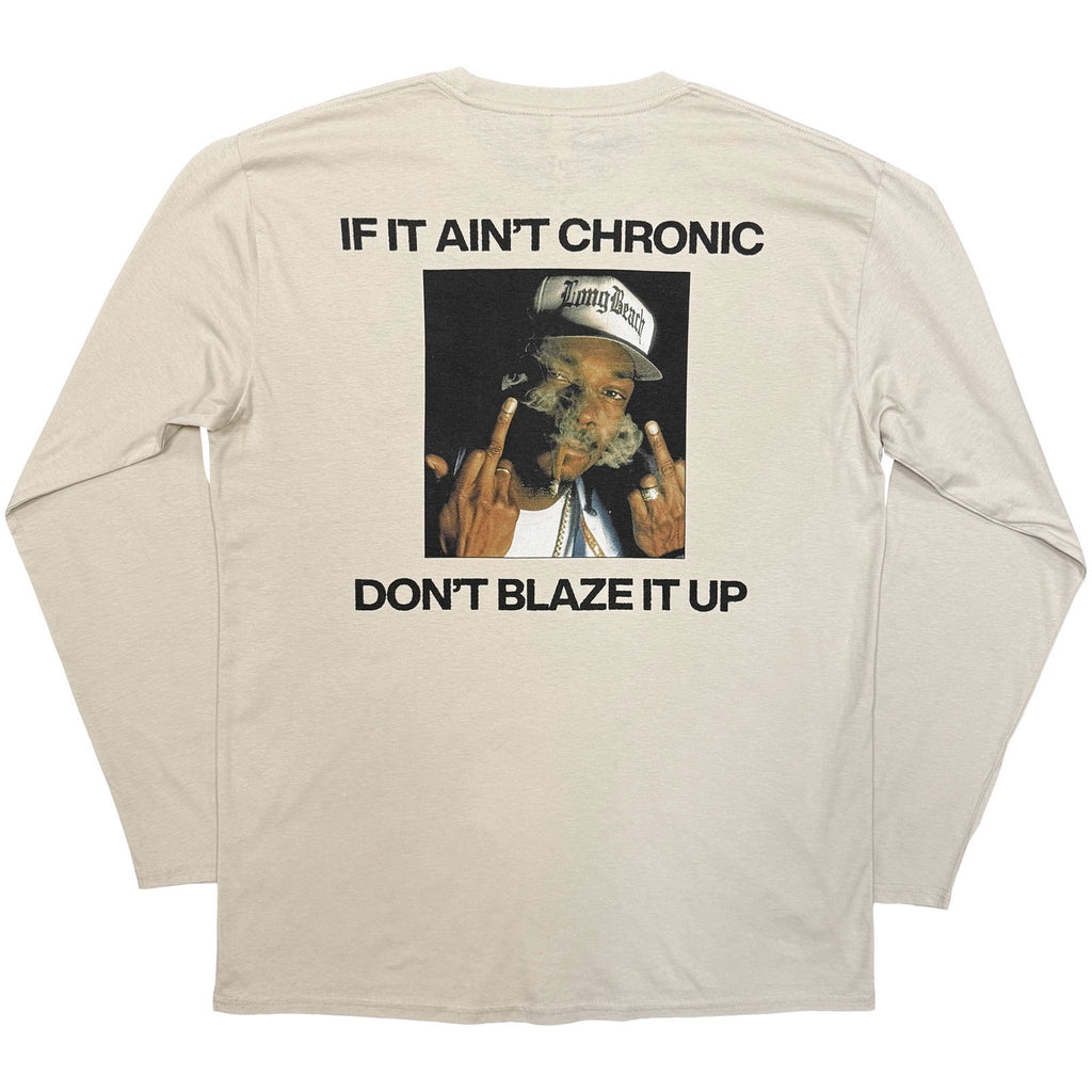 Snoop Dogg Unisex Long Sleeve T-Shirt: Middle Finger (Sand)
