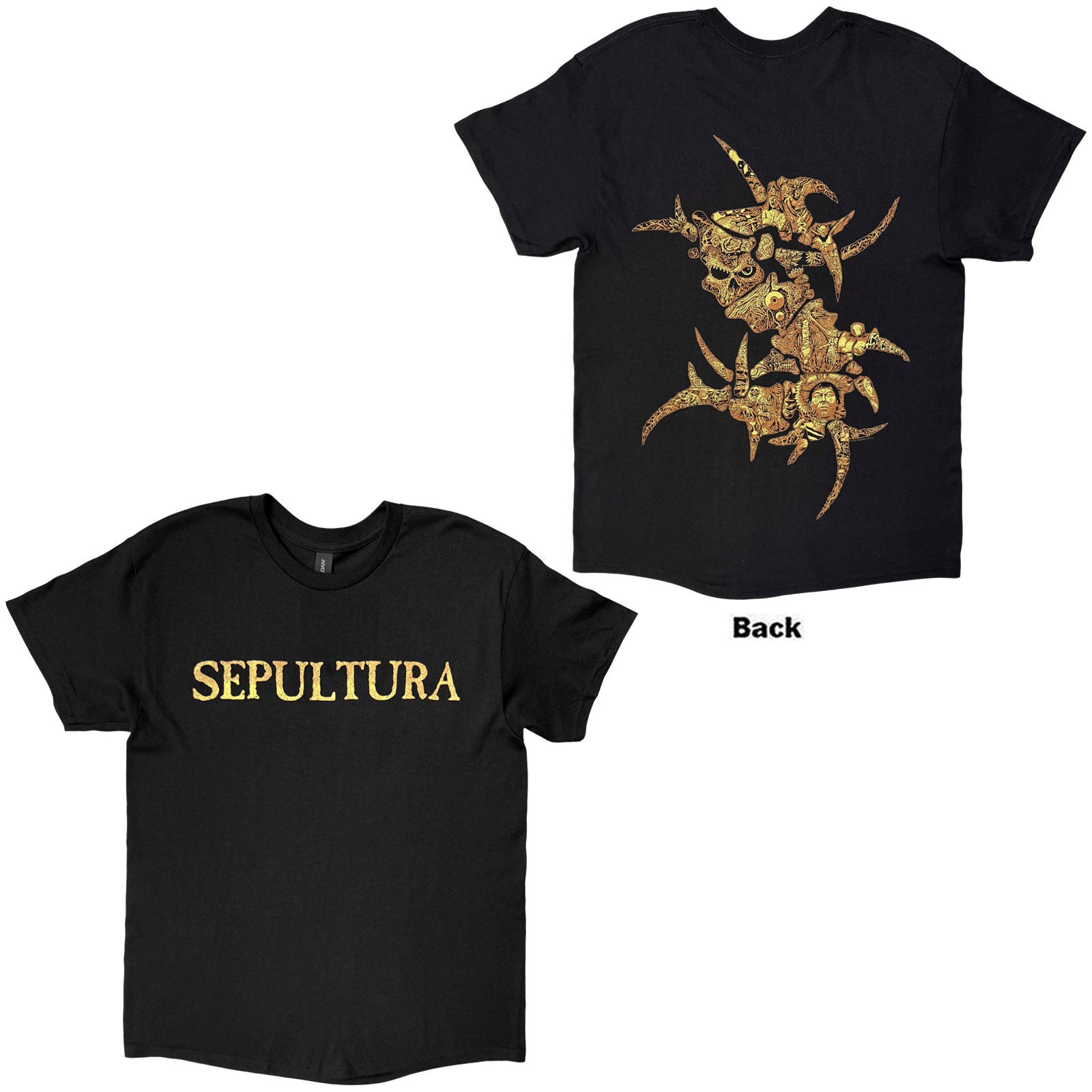 Sepultura Unisex T-Shirt: Discography (Black) (Back Print)