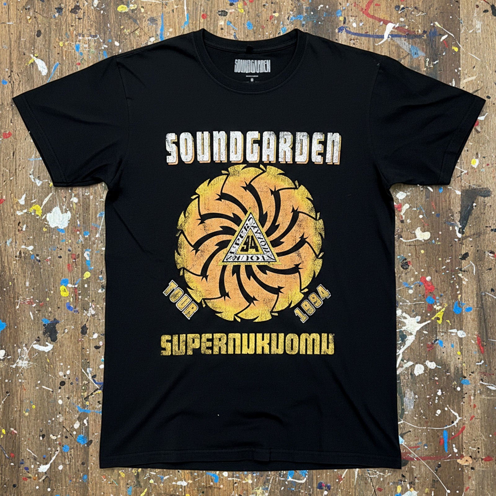 Soundgarden Unisex Premium Carbon T-Shirt: Superunknown Tour '94 (Black) (Back Print)