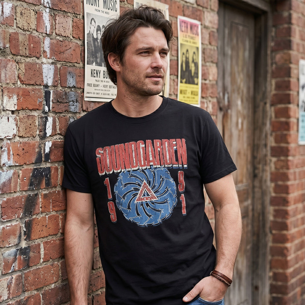 Soundgarden Unisex Premium Carbon T-Shirt: 1991 (Black)