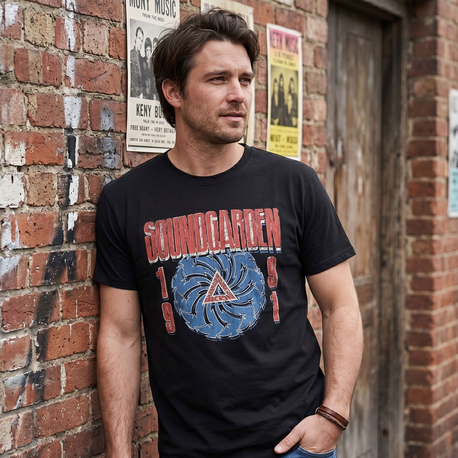 Soundgarden Unisex Premium Carbon T-Shirt: 1991 (Black)
