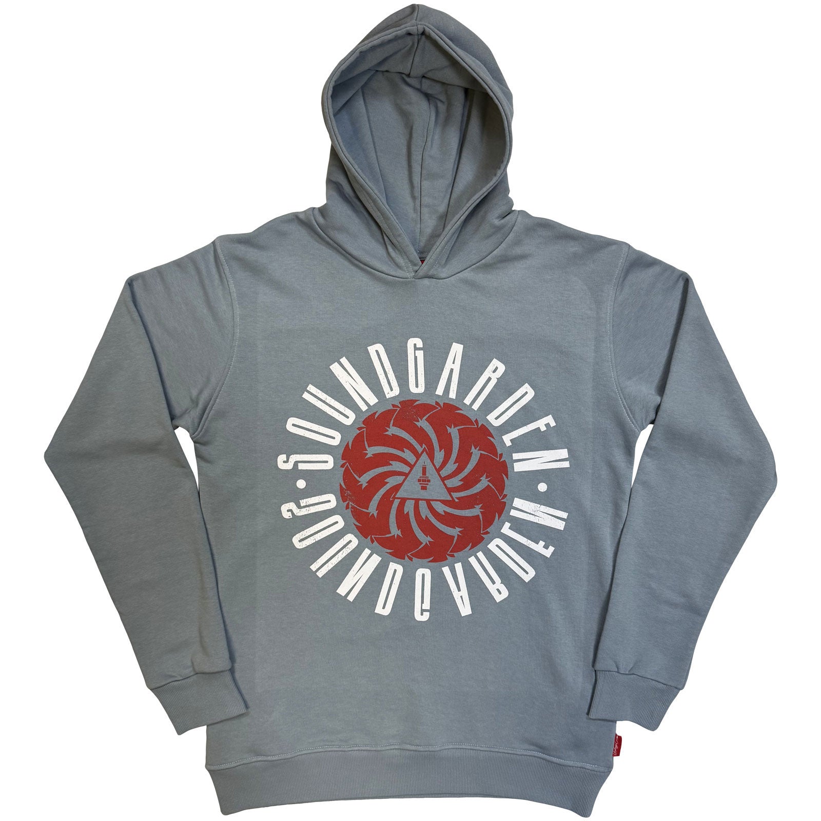 Soundgarden Unisex Unplugged Pullover Hoodie: Circle Logo (Blue) (Back Print)