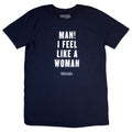 Shania Twain Unisex T-Shirt: Feel Like A Woman (Navy Blue)