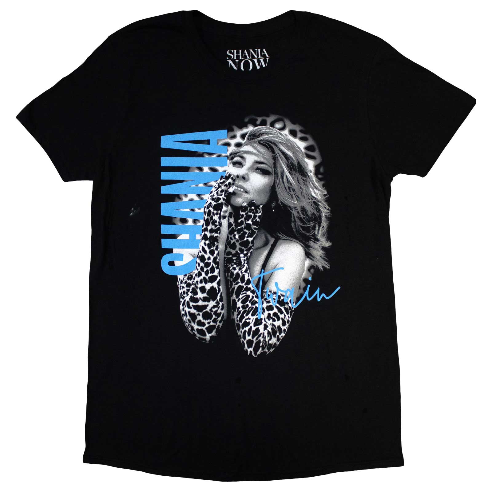 Shania Twain Unisex T-Shirt: Tour 2018 Gloves Photo (Black) (Back Print & Ex-Tour)