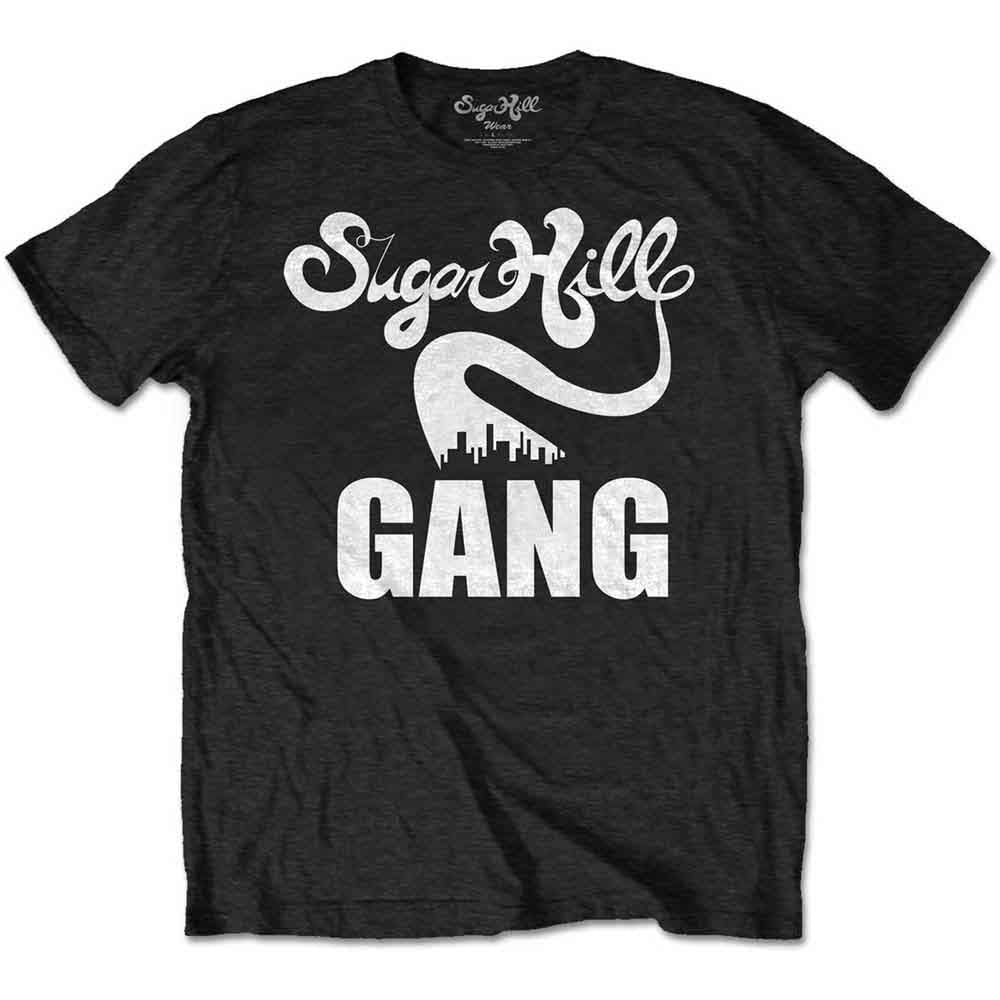 The Sugar Hill Gang Unisex T-Shirt: Rappers Delight Tour (Black) (Back Print)