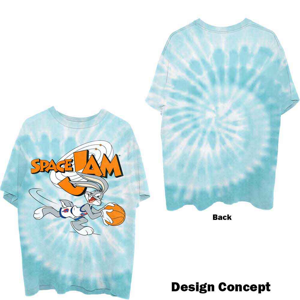 Space Jam Unisex T-Shirt: Retro Bugs (Turquoise Blue) (Wash Collection)
