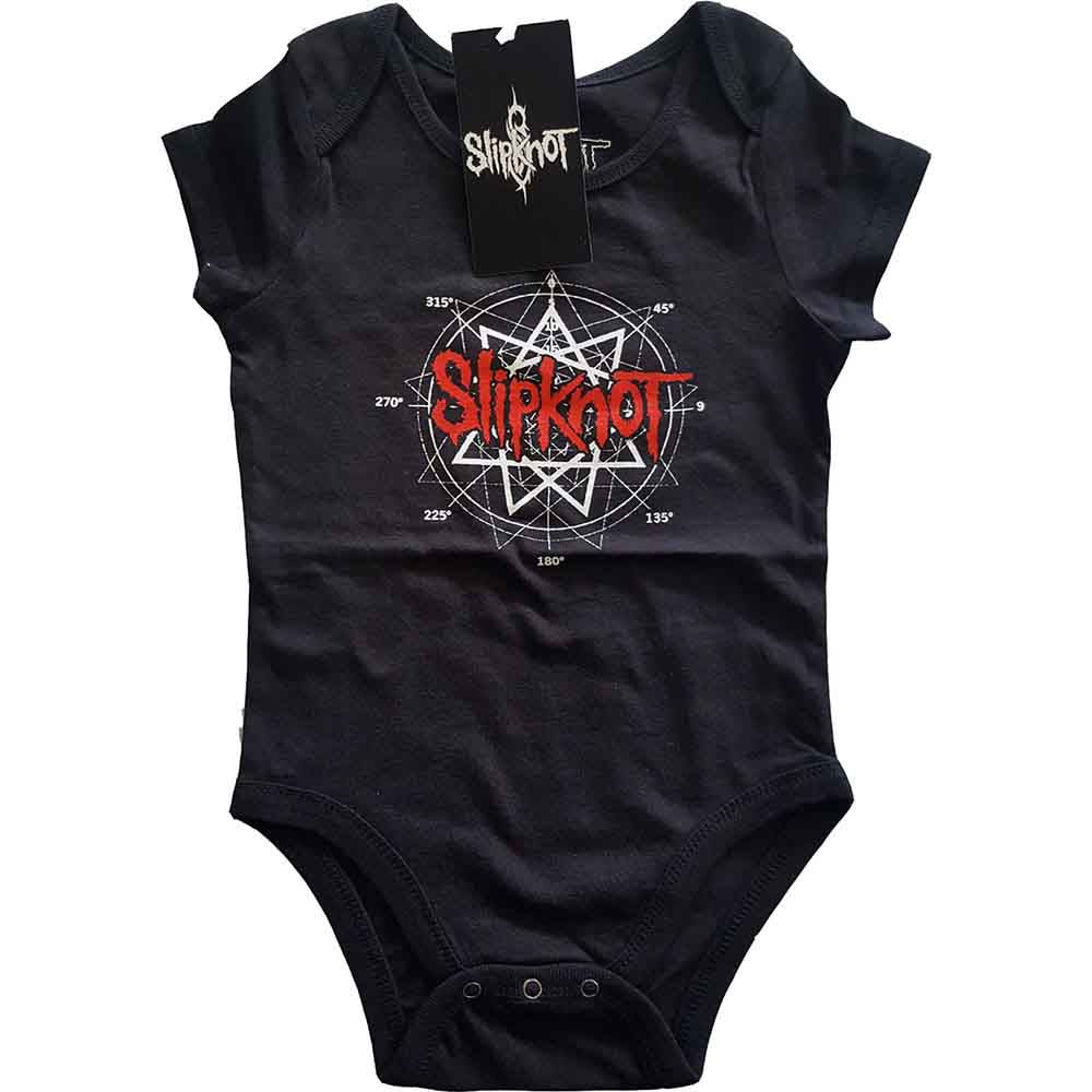 Slipknot Kids Baby Grow: Star Logo (Black) (Back Print)