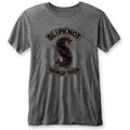 Slipknot Unisex Burnout T-Shirt: World Tour (Charcoal Grey)