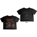 Slipknot Ladies Crop Top: Ouija Belt (Black) (Back Print)