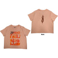 Slipknot Ladies Crop Top: The End, So Far Faces Grid (Pink) (Back Print)