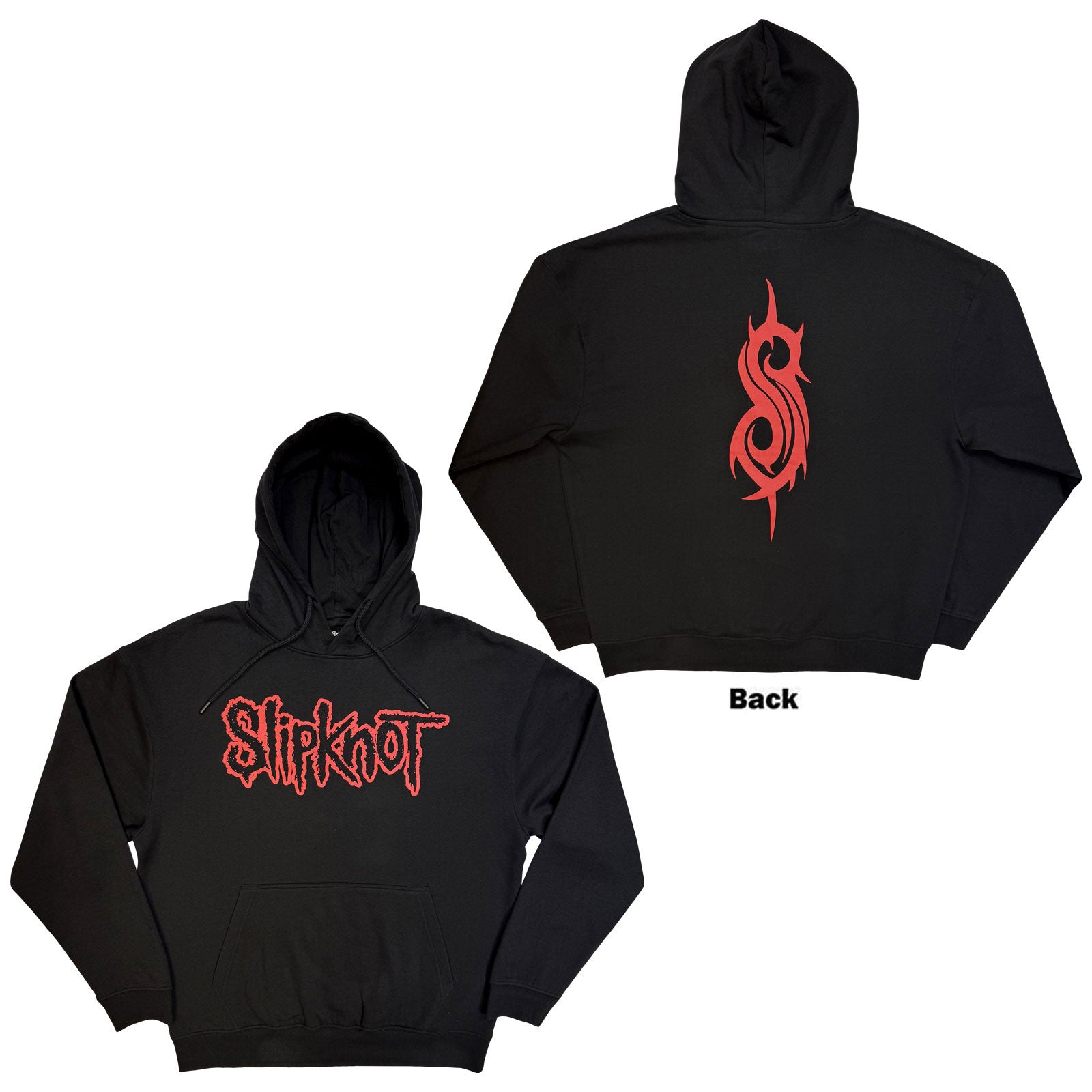 Slipknot Unisex Pullover Hoodie: Logo (Black) (Back Print)