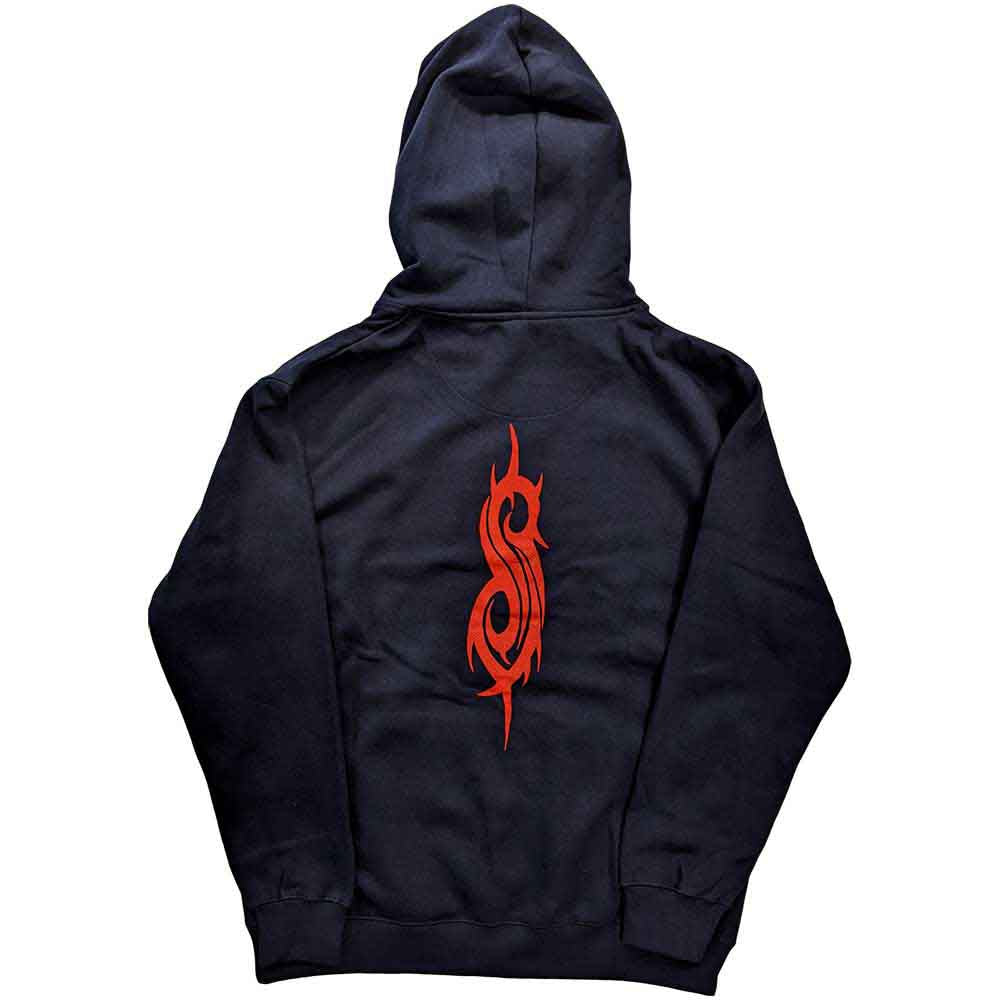 Slipknot Unisex Pullover Hoodie: Logo (Navy Blue) (Back Print)