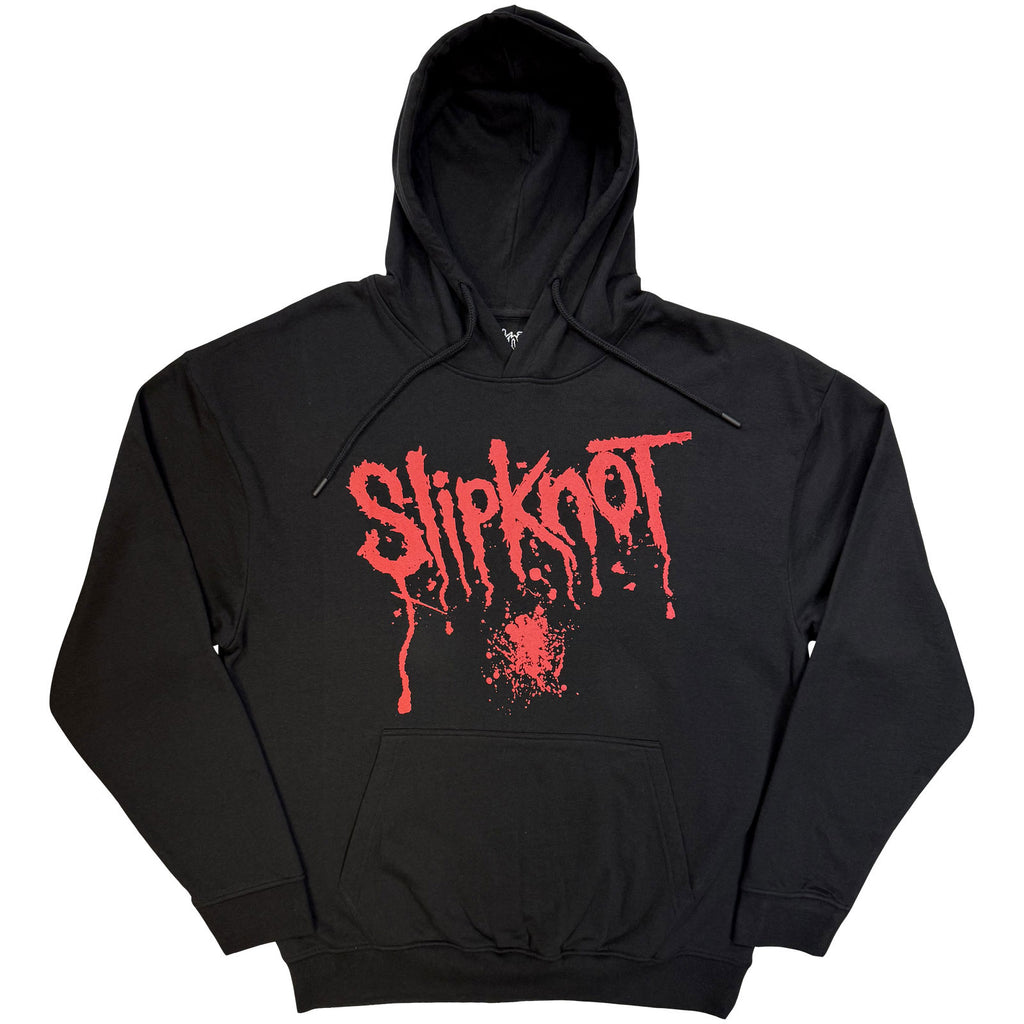 Slipknot Unisex Pullover Hoodie: Splatter (Black) (Back Print)