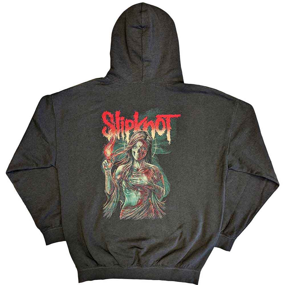 Slipknot Unisex Pullover Hoodie: Burn Me Away (Charcoal Grey) (Back Print)