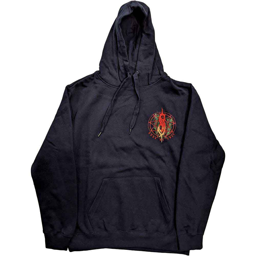 Slipknot Unisex Pullover Hoodie: Burn Me Away (Navy Blue) (Back Print)