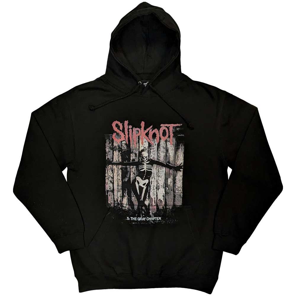 Slipknot Unisex Pullover Hoodie: .5 The Gray Chapter (Black) (Back Print)
