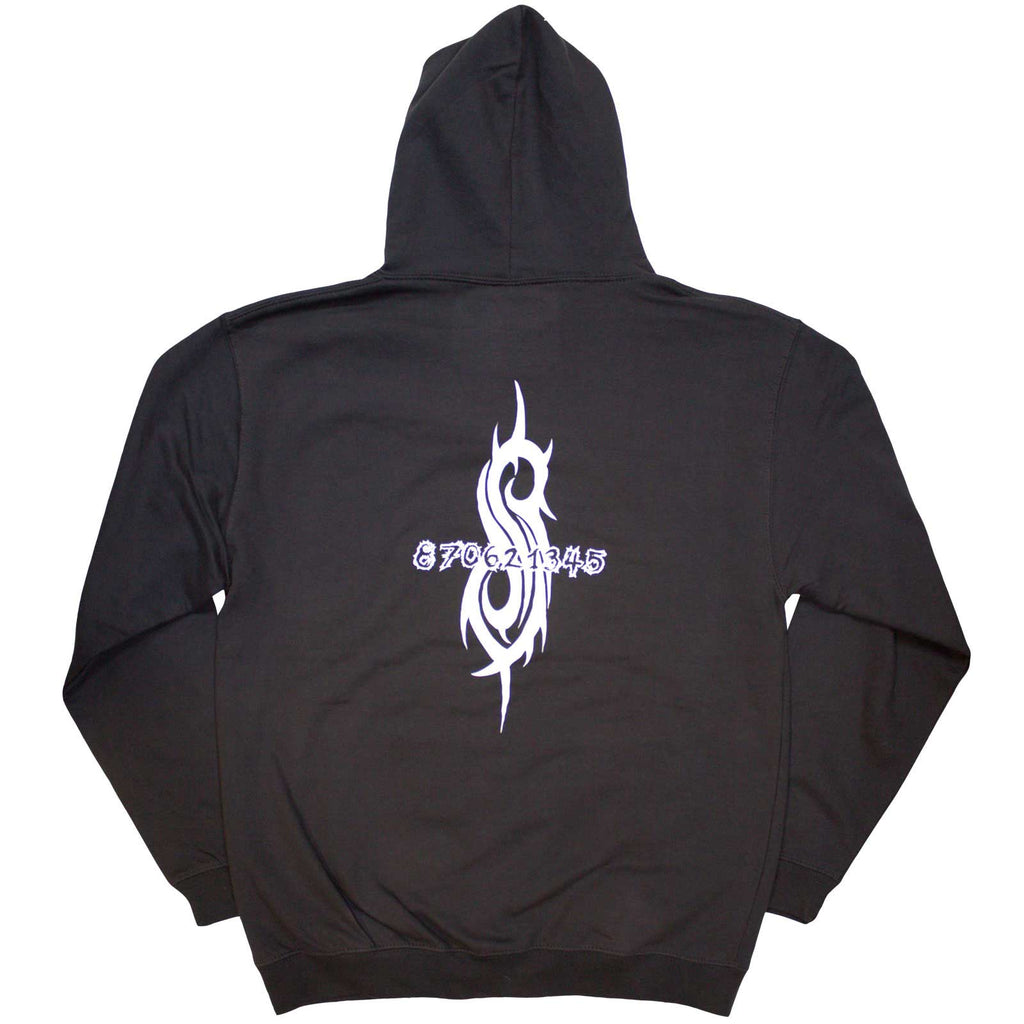 Slipknot Unisex Pullover Hoodie: Album Splatter (Charcoal Grey) (Back Print)