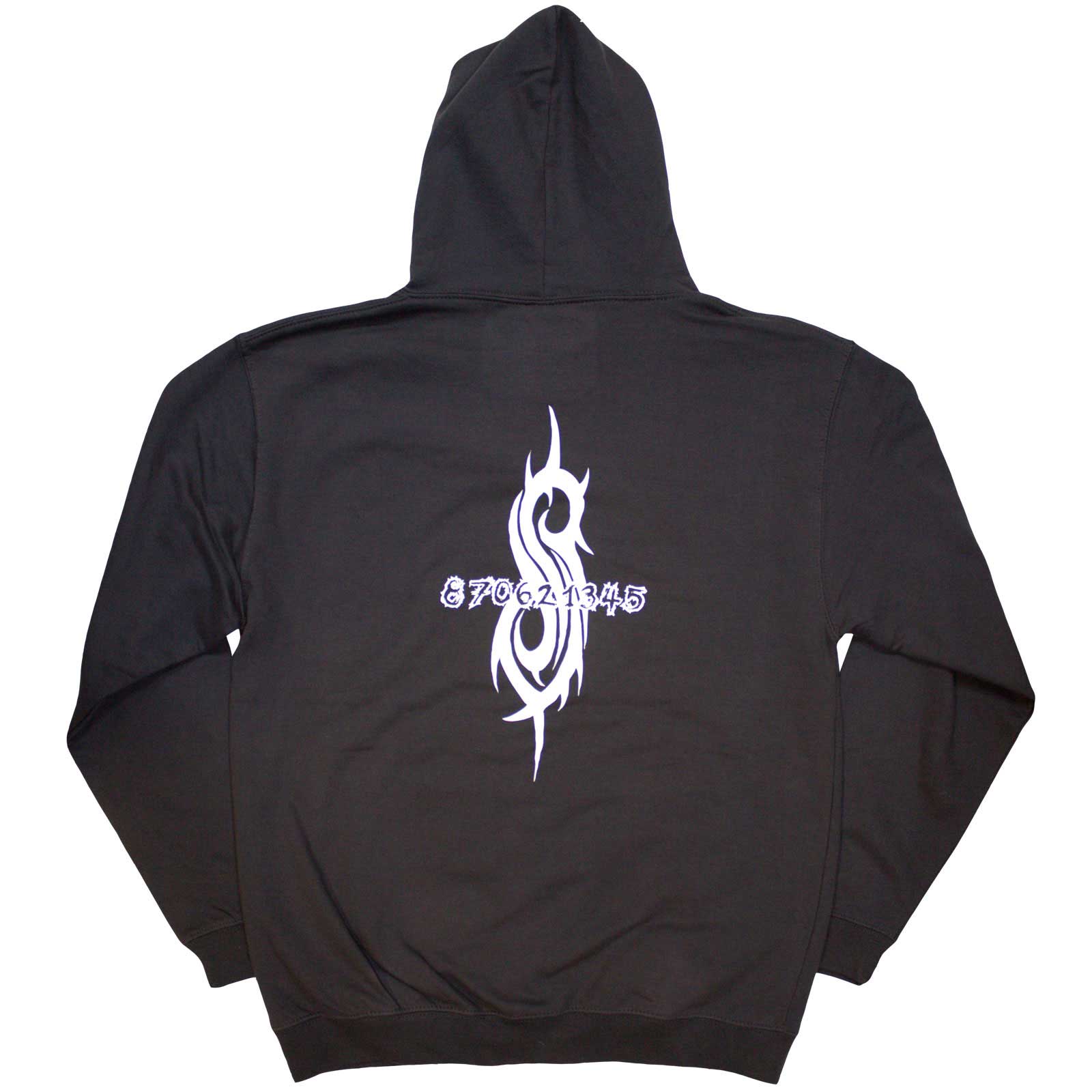 Slipknot Unisex Pullover Hoodie: Album Splatter (Charcoal Grey) (Back Print)
