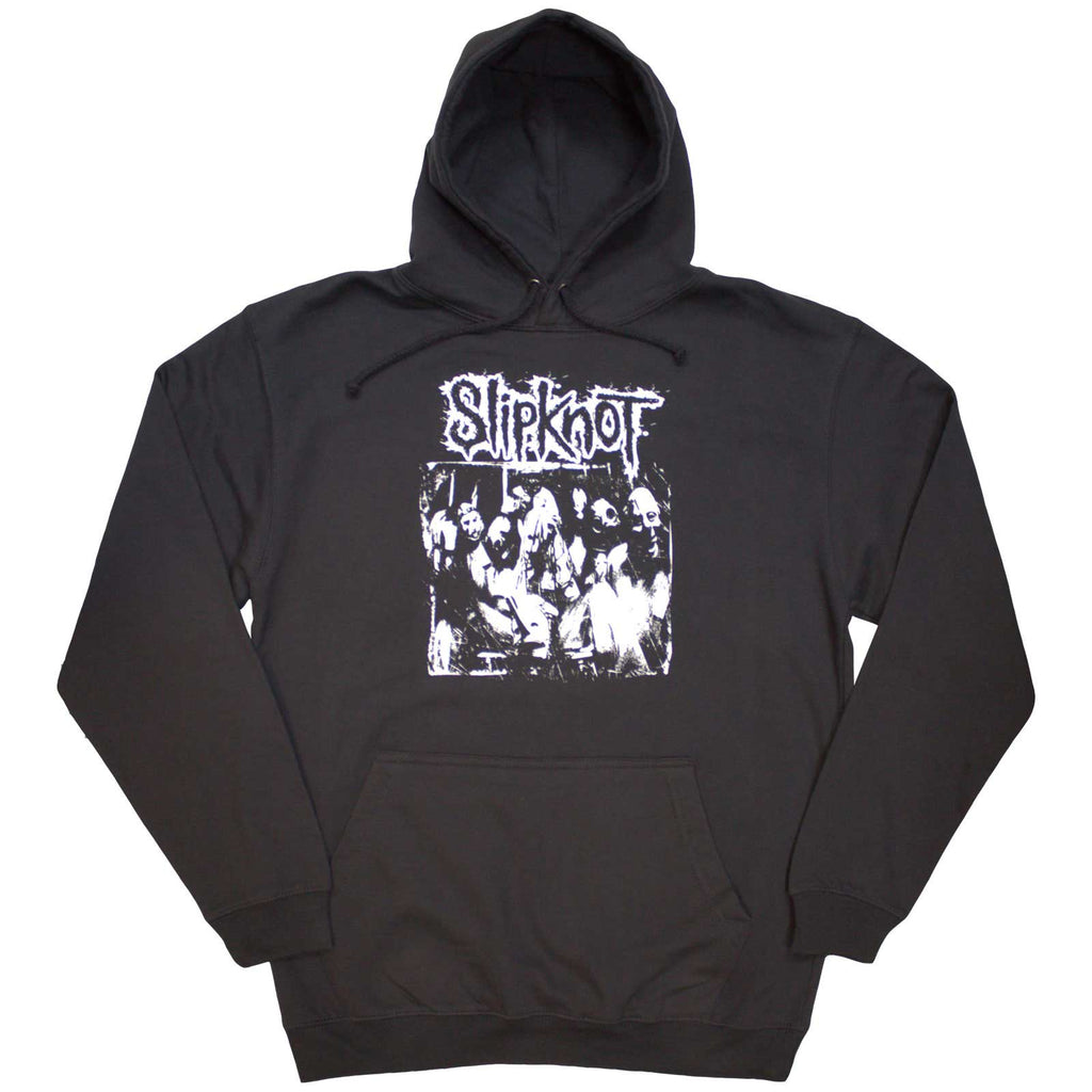 Slipknot Unisex Pullover Hoodie: Album Splatter (Charcoal Grey) (Back Print)
