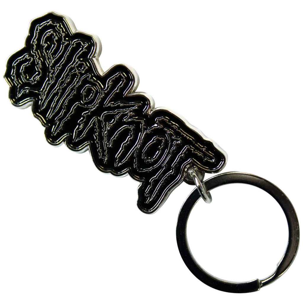 Slipknot Keychain: Black Logo Black Border