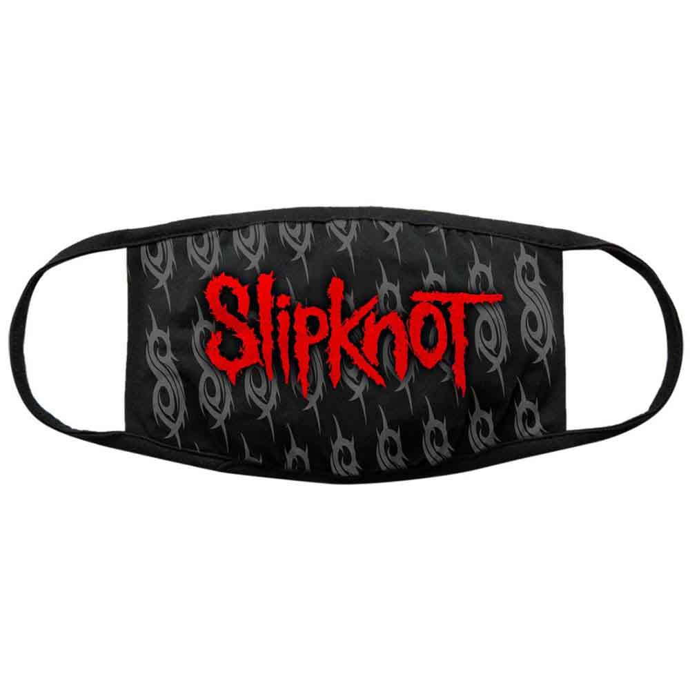 Slipknot Face Mask: Red Logo & Sigils (Black)
