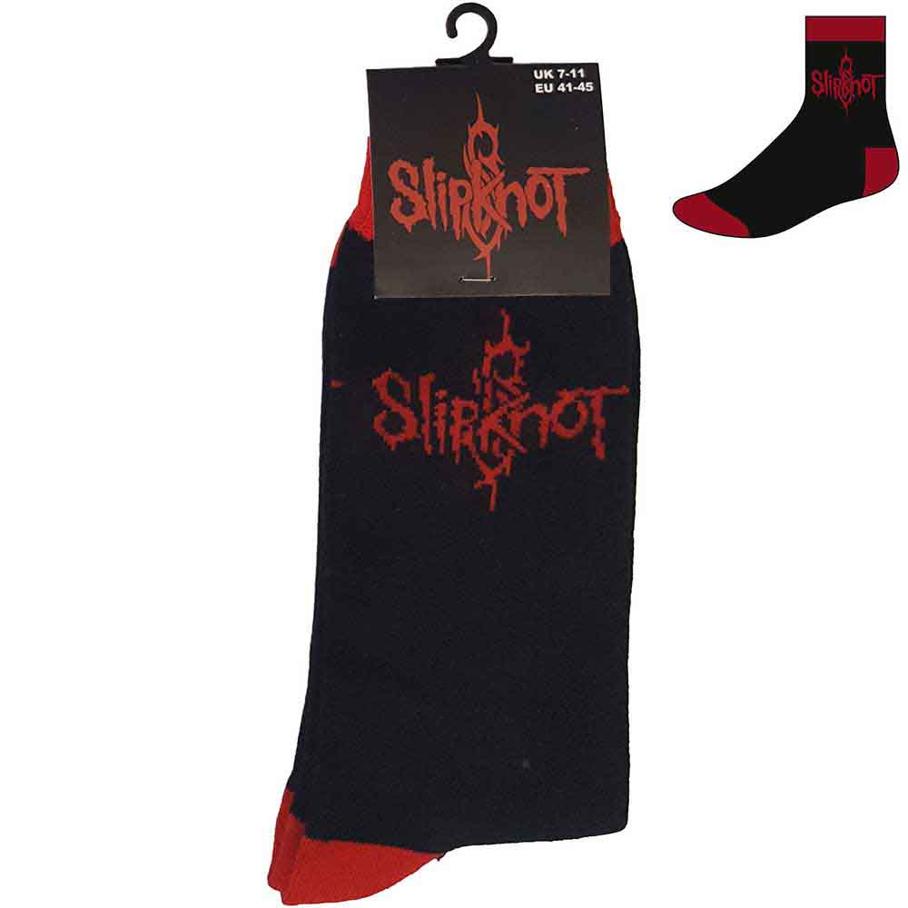 Slipknot Unisex Ankle Socks: Logo (Black) (UK Size 7 - 11)