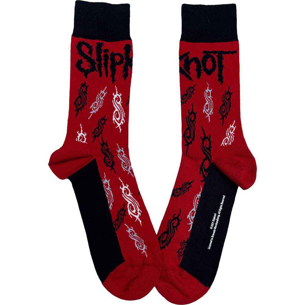Slipknot Unisex Ankle Socks: Tribal S (Red) (UK Size 4 - 7)