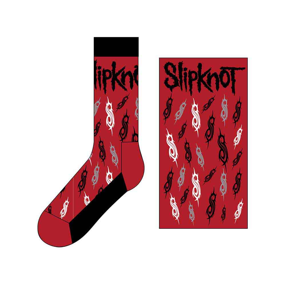 Slipknot Unisex Ankle Socks: Tribal S (Red) (UK Size 7 - 11)
