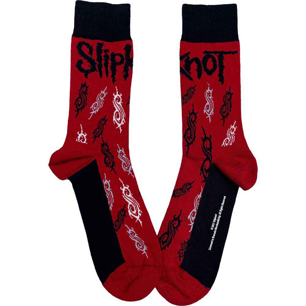 Slipknot Unisex Ankle Socks: Tribal S (Red) (UK Size 7 - 11)