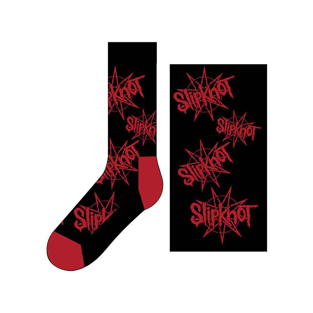 Slipknot Unisex Ankle Socks: Logo & Nonagram (Black) (UK Size 7 - 11)