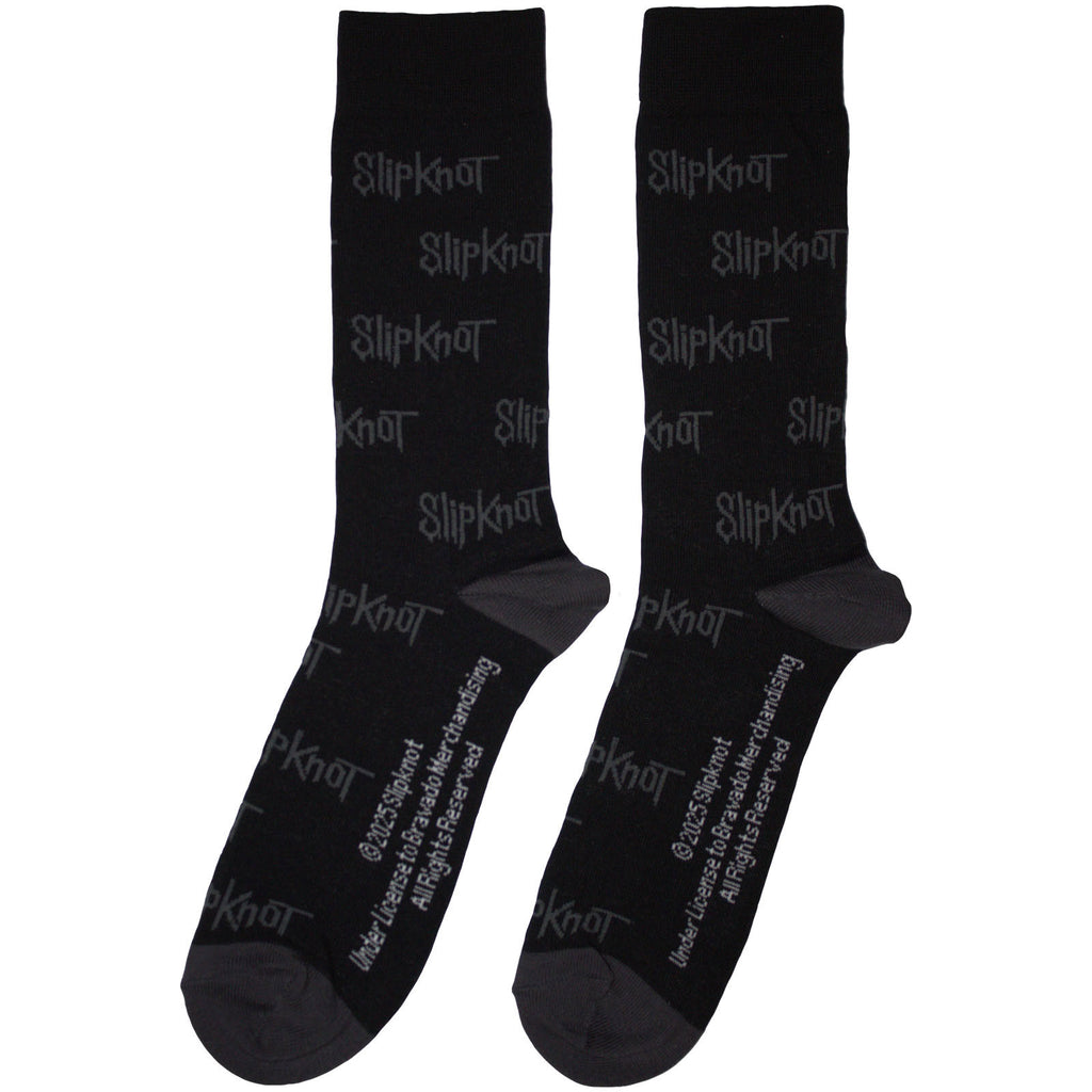 Slipknot Unisex Ankle Socks: All Over Print Logos (Black) (UK Size 6 - 11)