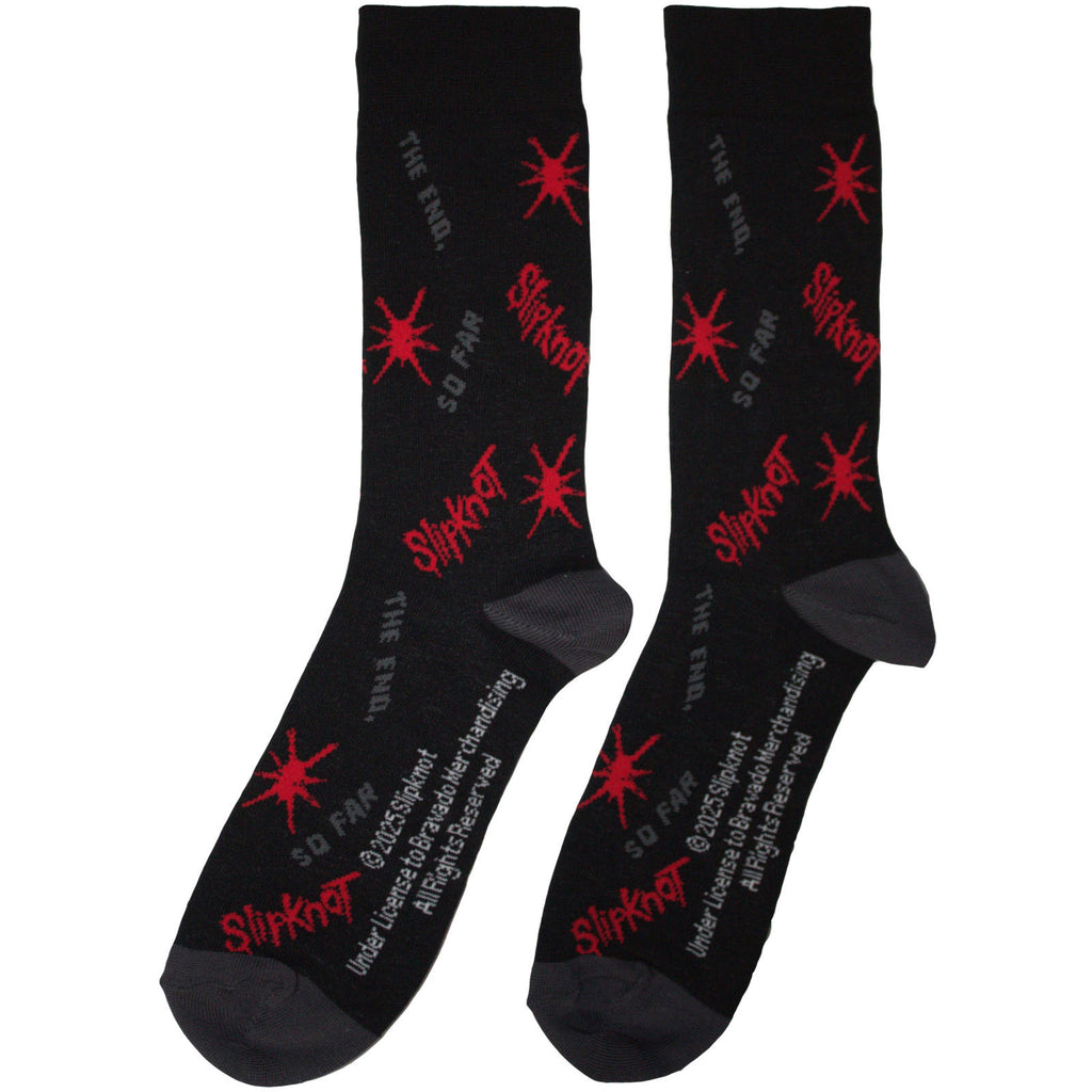 Slipknot Unisex Ankle Socks: All Over Print Splat The End, So Far (Black) (UK Size 6 - 11)