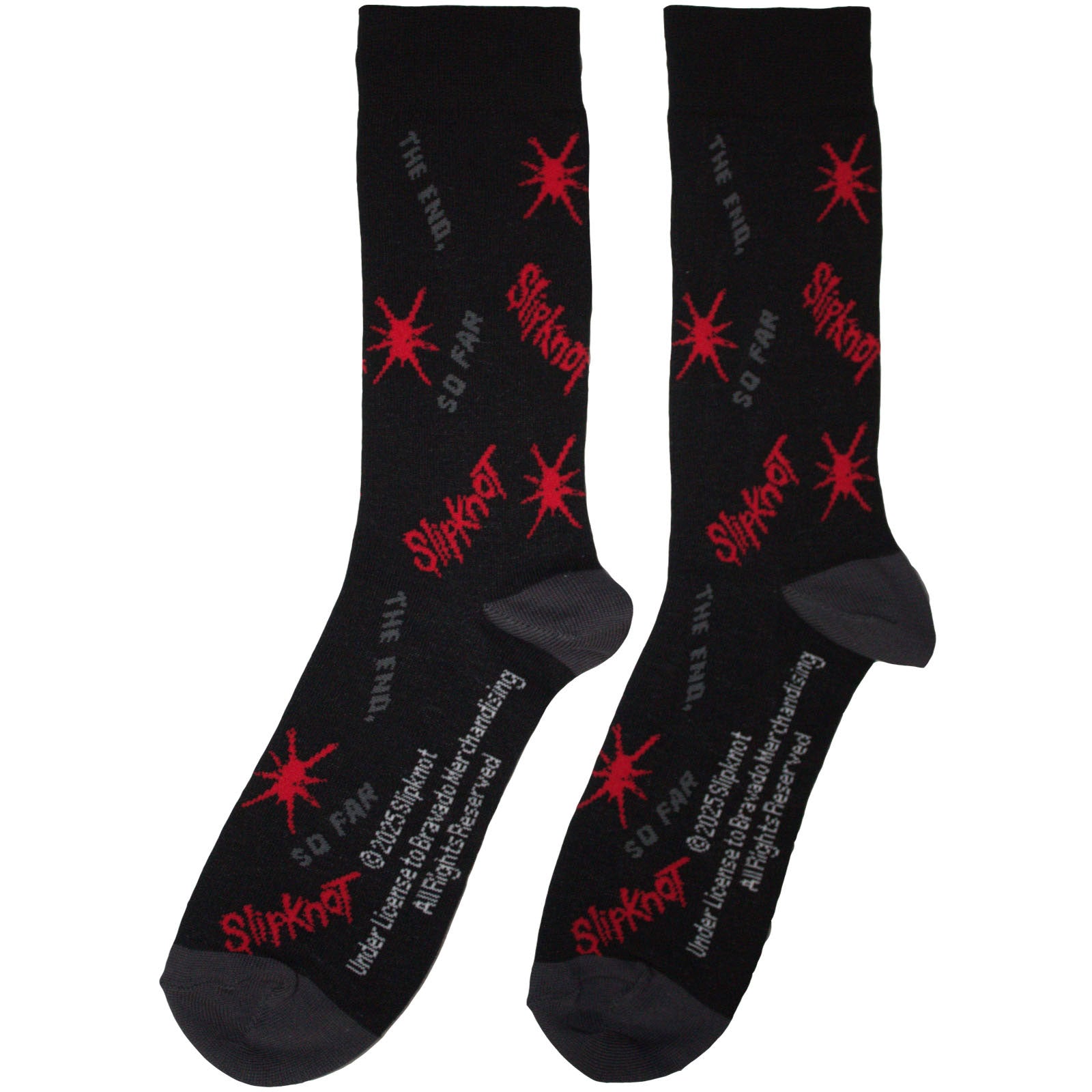 Slipknot Unisex Ankle Socks: All Over Print Splat The End, So Far (Black) (UK Size 6 - 11)