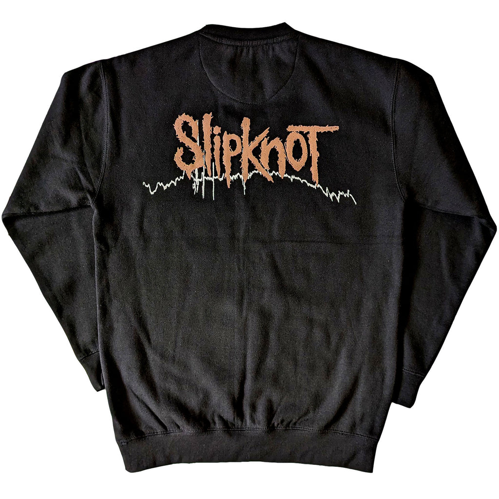 Slipknot Unisex Sweatshirt: The End, So Far Faces & Barcode (Black) (Back Print)