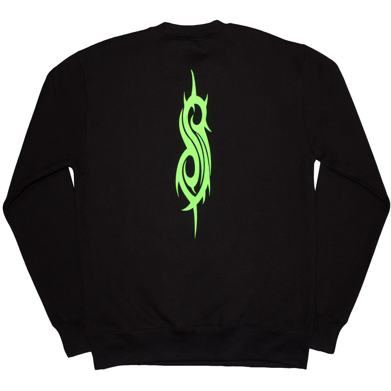 Slipknot Unisex Sweatshirt: Green Demon (Black) (Back Print & Oversized)
