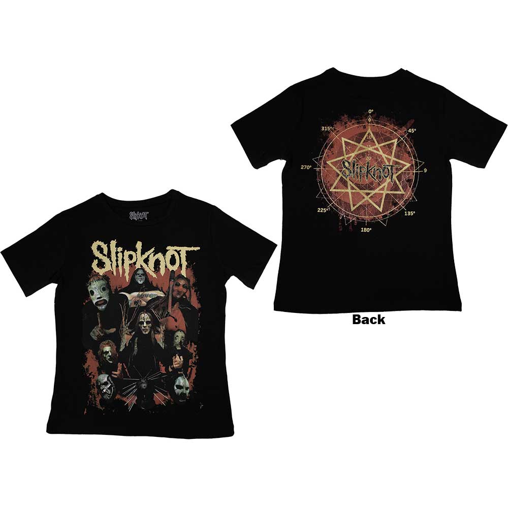 Slipknot Ladies T-Shirt: Come Play Dying Back Print (Black) (Back Print)