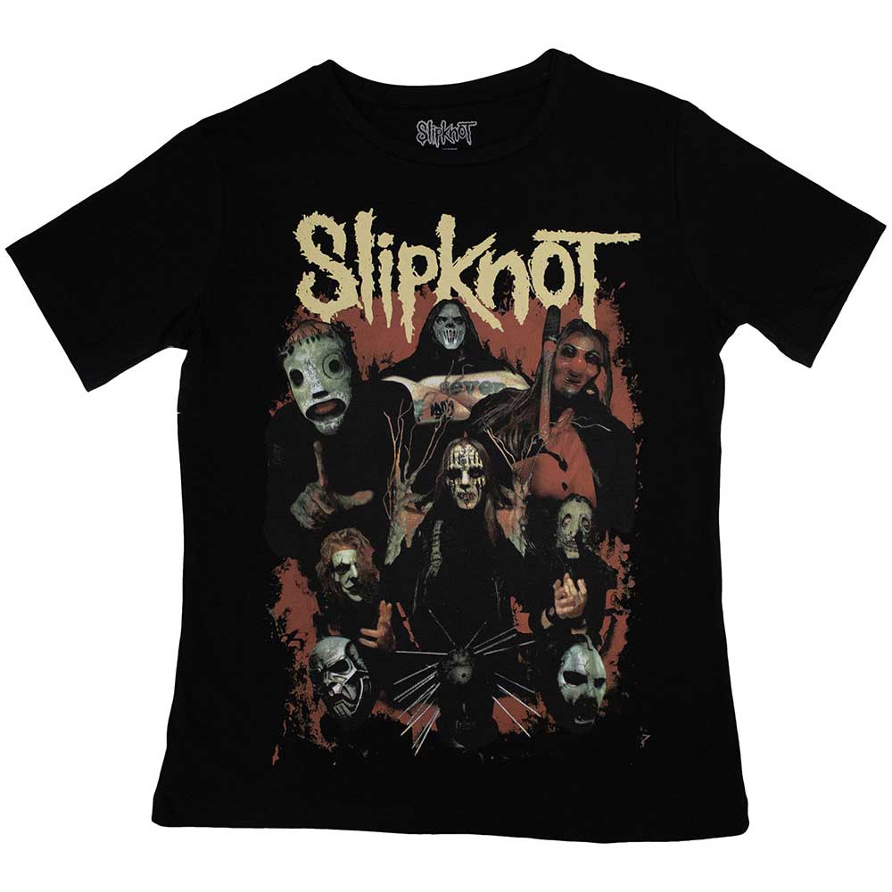 Slipknot Ladies T-Shirt: Come Play Dying Back Print (Black) (Back Print)