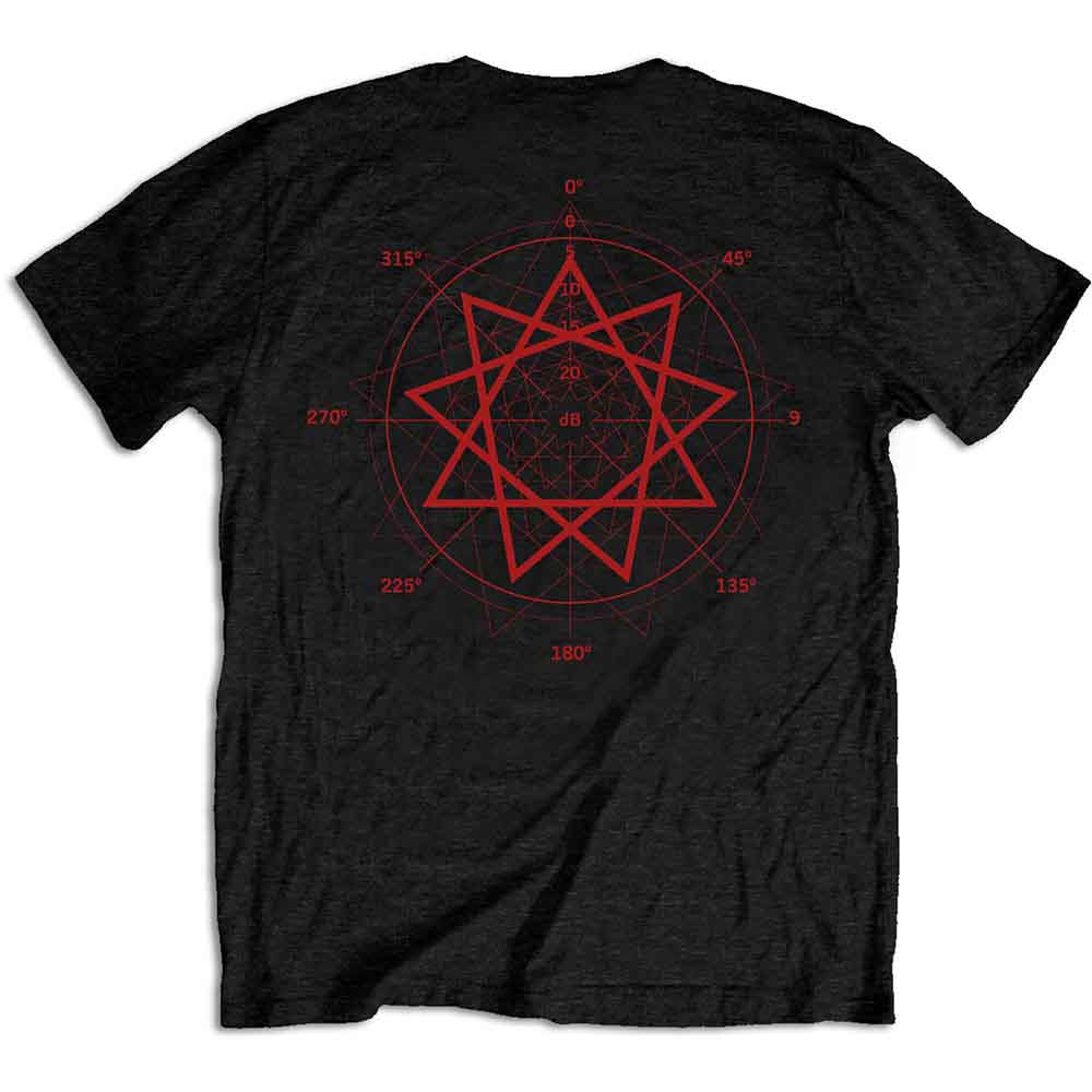 Slipknot Unisex T-Shirt: Rusty Face (Black) (Back Print)