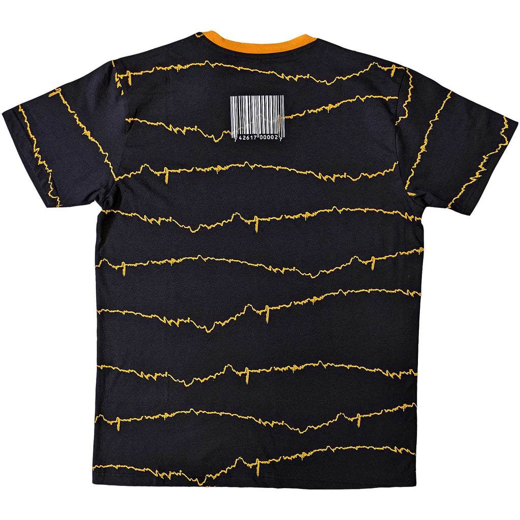 Slipknot Unisex Ringer T-Shirt: The End, So Far Tribal-S & Barcode (Black) (Back Print)