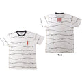 Slipknot Unisex Ringer T-Shirt: The End, So Far Tribal-S & Barcode (White) (Back Print)