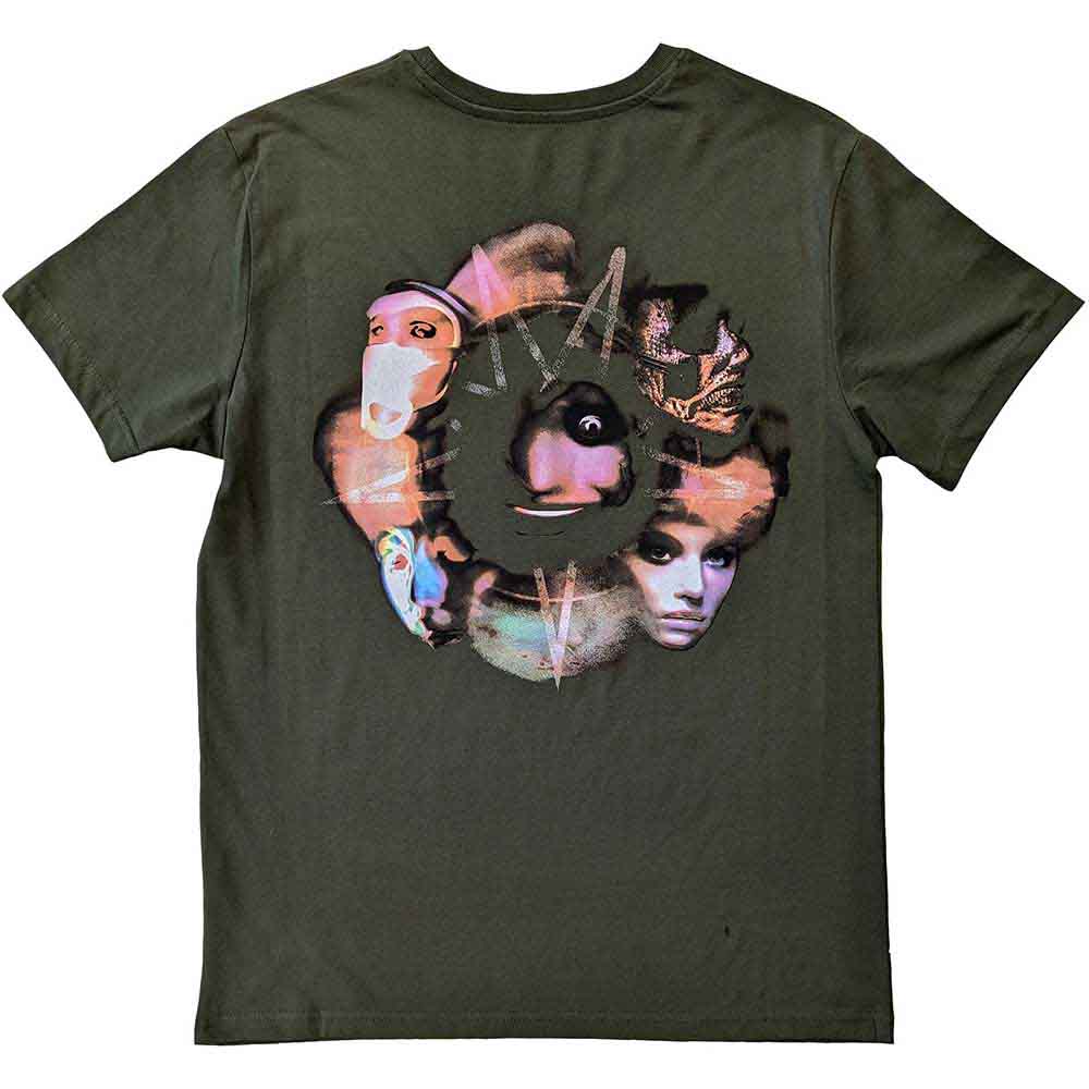 Slipknot Unisex T-Shirt: Adderall (Green) (Back Print)