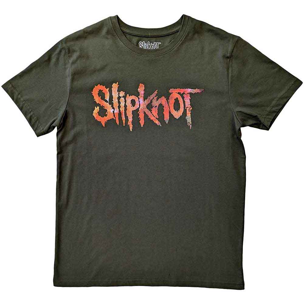 Slipknot Unisex T-Shirt: Adderall (Green) (Back Print)