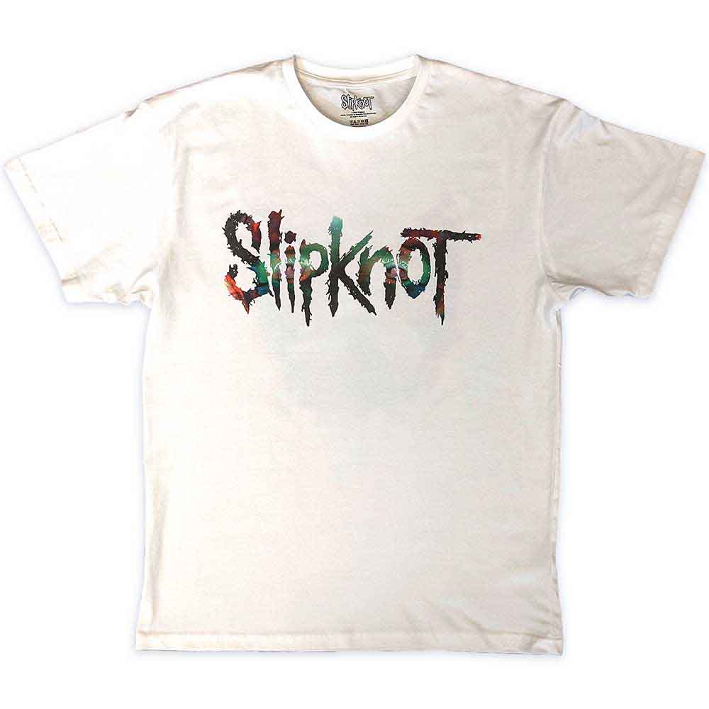 Slipknot Unisex T-Shirt: Adderall Faceback (White) (Back Print)