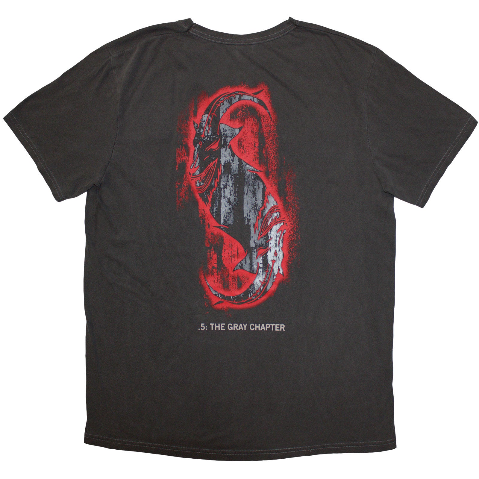 Slipknot Unisex T-Shirt: The Gray Chapter Star (Black Wash) (Back Print & Wash Collection)