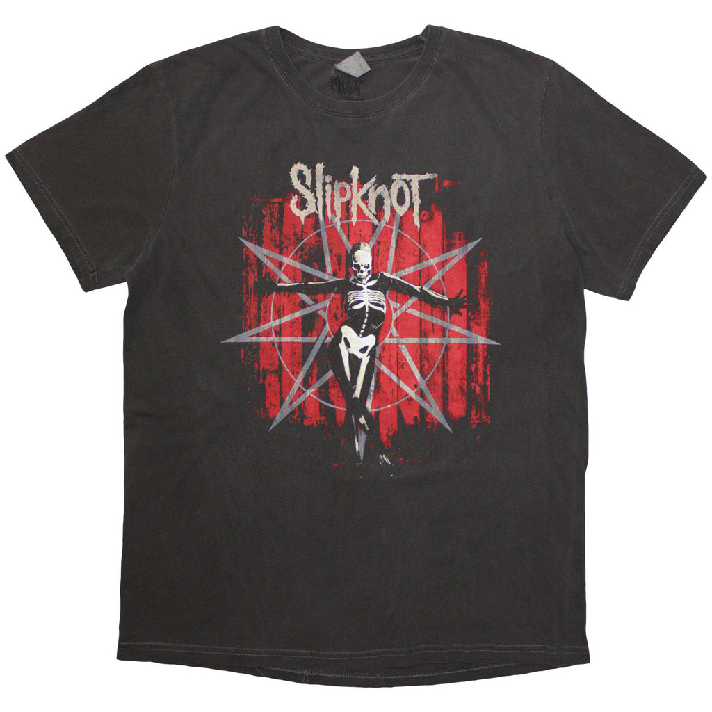 Slipknot Unisex T-Shirt: The Gray Chapter Star (Black Wash) (Back Print & Wash Collection)